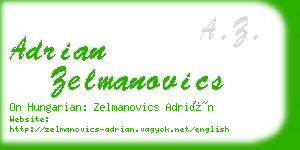 adrian zelmanovics business card